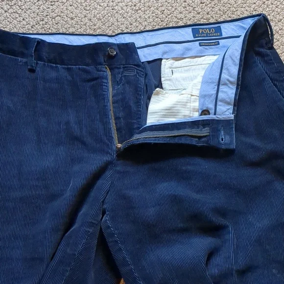 Polo Navy Corduroy Eclectic Grandpa Trousers 38 X 30 - Picture 5 of 11